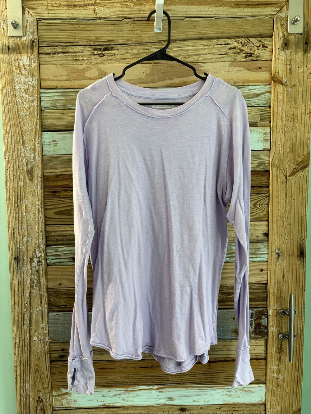 Free People We The Free Lavender Long Sleeve Thumbhole Top XS